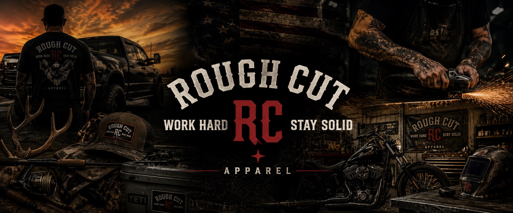 Rough Cut Apparel lifestyle — trucks, tools, and the grind